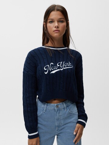 Pull&Bear Pullover in Blau: Vorderseite