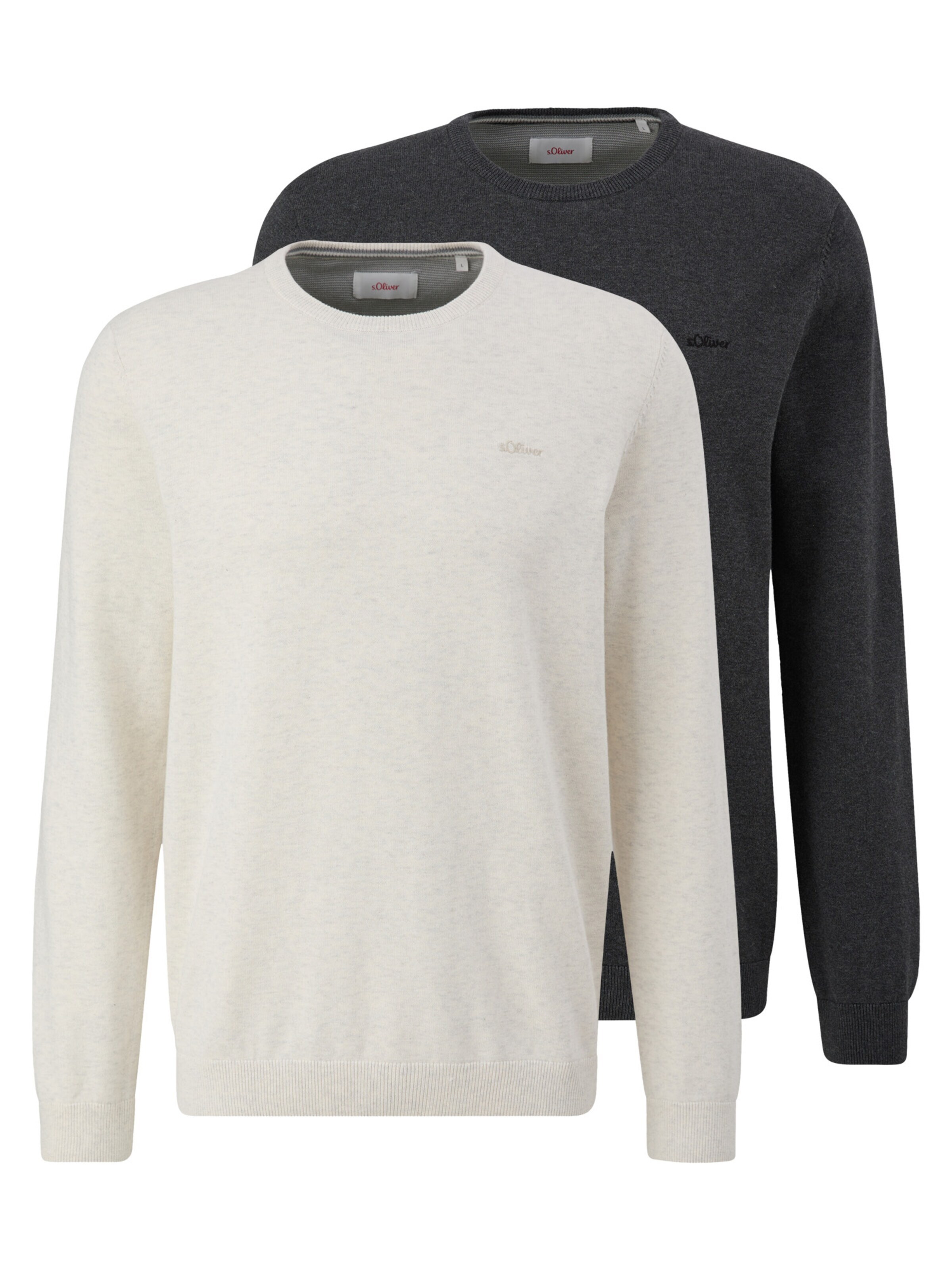 s.Oliver Pullover 'Basic'‌‌‌‌‌‌‌‌ in Grau: Vorderseite