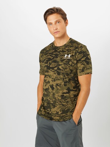 Tricou funcțional de la UNDER ARMOUR pe verde: față