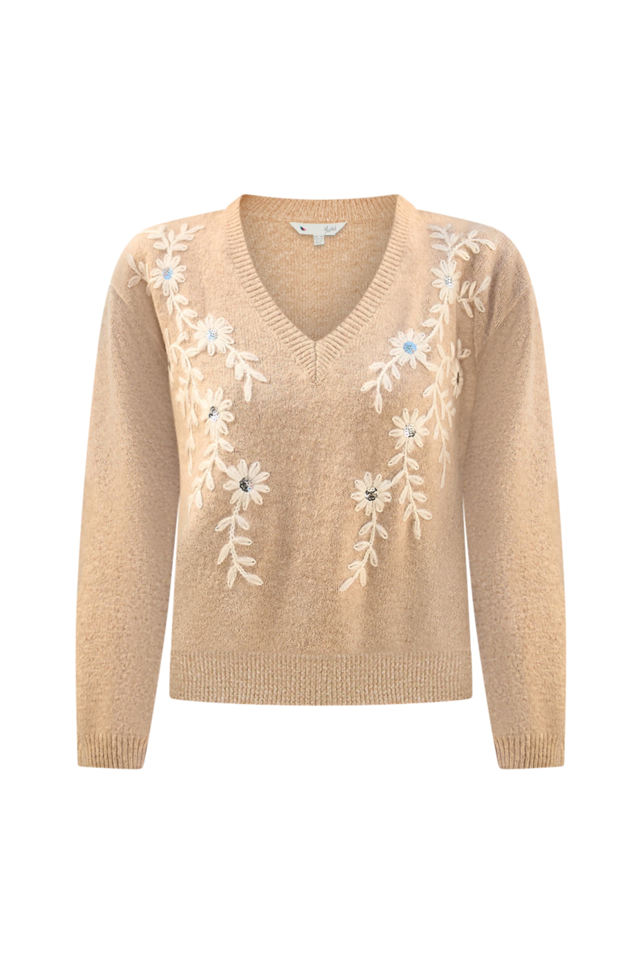 Yumi Pullover in Beige: Vorderseite