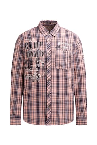 CAMP DAVID Regular fit Button Up Shirt in Orange: front