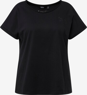 T-shirt Ulla Popken en noir : devant