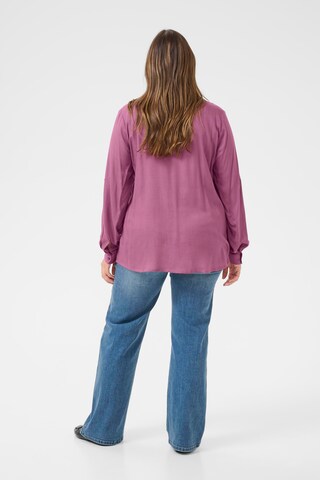 KAFFE CURVE Bluse 'KCSida' i pink