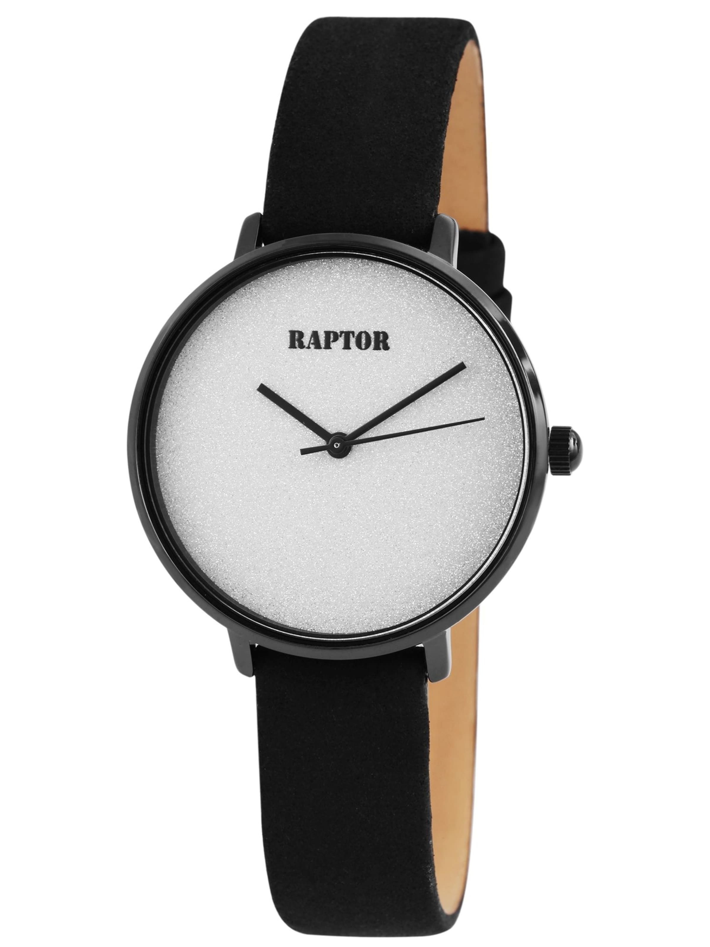 Raptor Analog Watch 'Sookie, Mineralglas' in Black: front