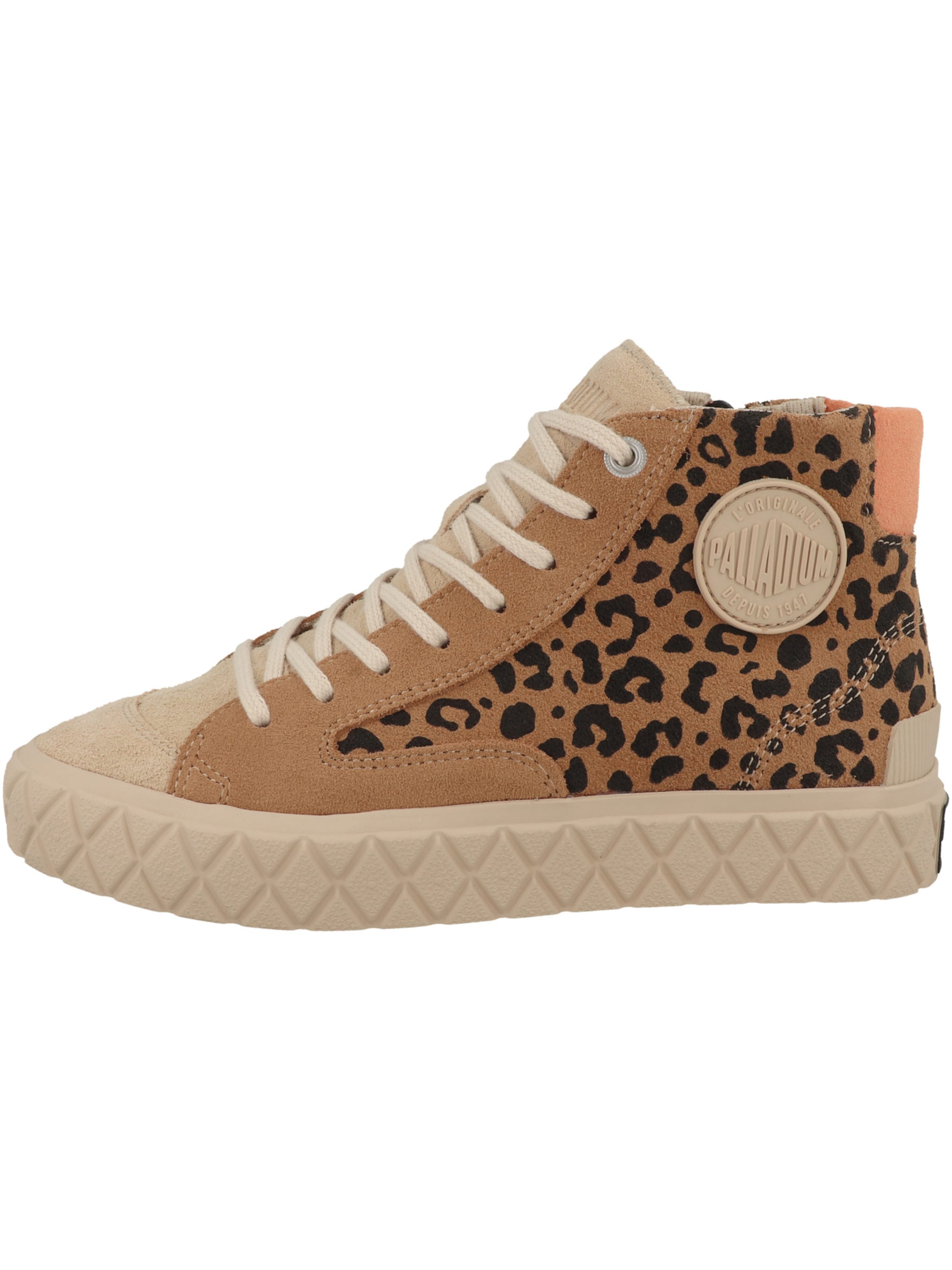 Sneaker alta di Palladium in marrone: frontale