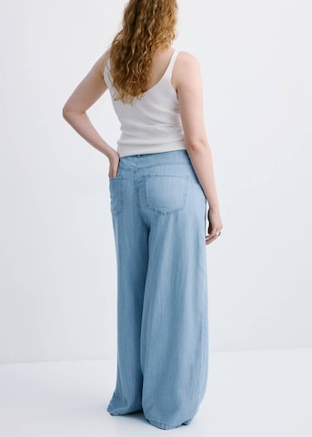 MANGO Wide Leg Jeans 'Eva' in Blau