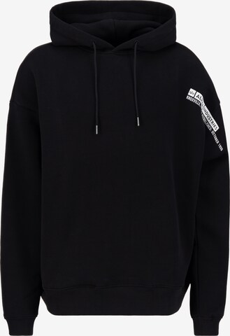 ALPHA INDUSTRIES - Sweatshirt em preto: frente