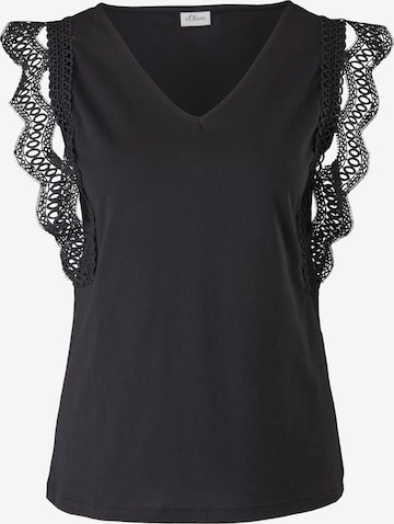 s.Oliver BLACK LABEL Blouse in Zwart: voorkant