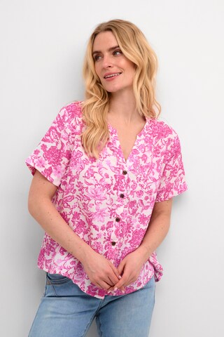 Cream Blouse 'Bellis' in Roze: voorkant