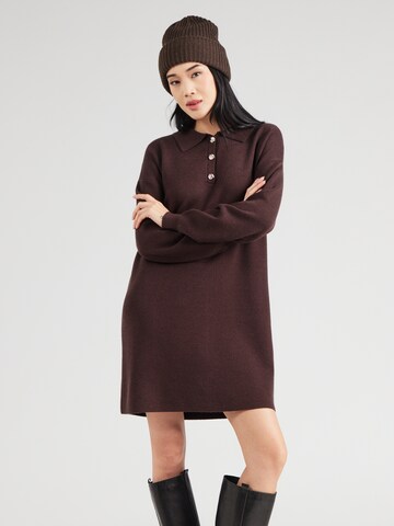 PIECES Плетена рокля 'PCJASSY' в кафяво: отпред