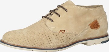 bugatti Lace-Up Shoes in Beige: front