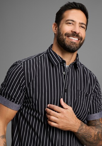 Man's World Comfort Fit Hemd in Schwarz