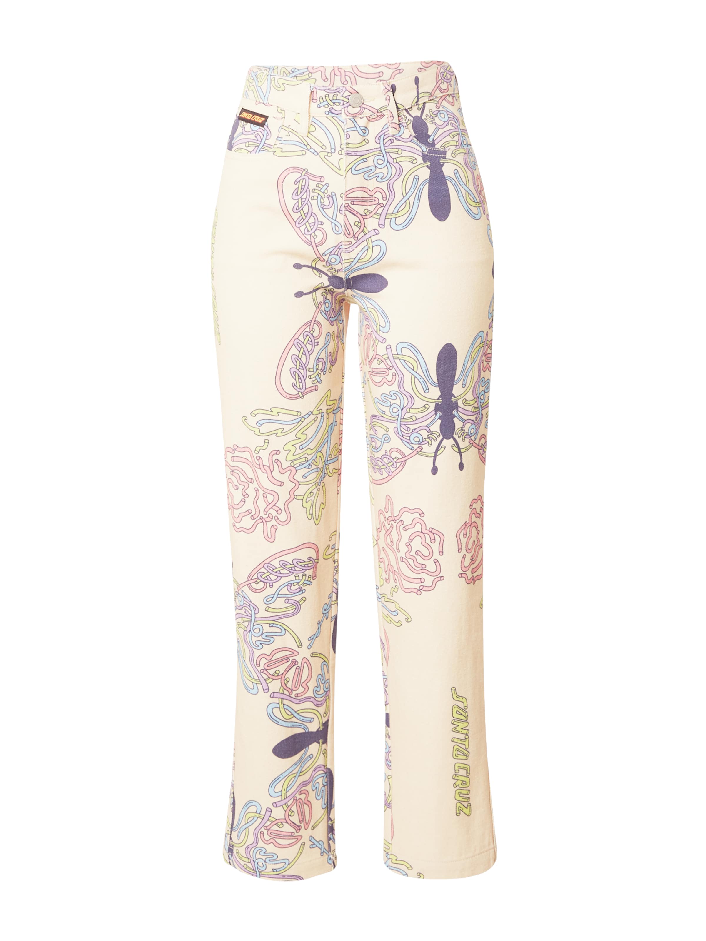 Santa Cruz Ohlapna forma Hlače 'Dad' | bež barva: sprednja stran