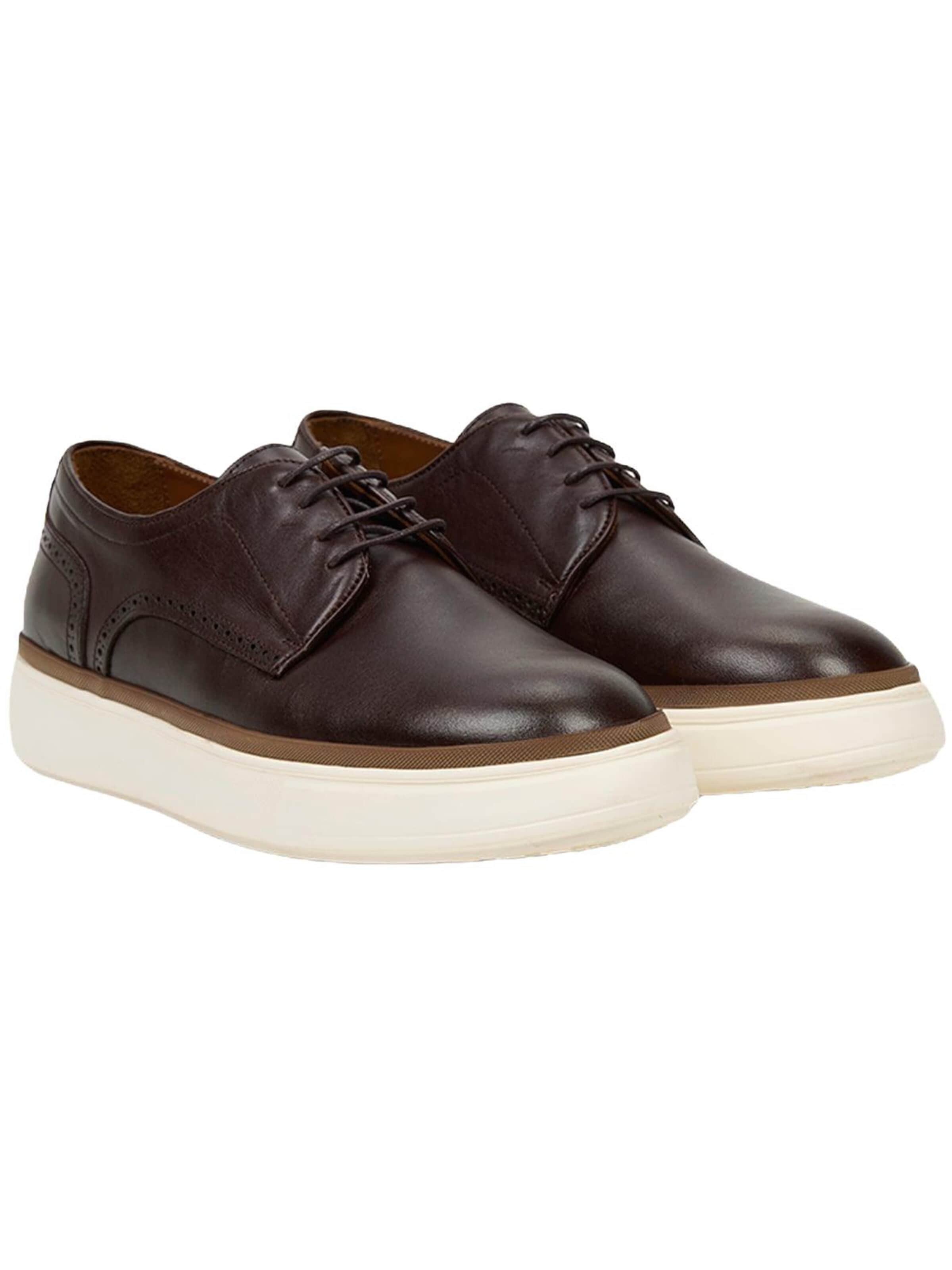 Chaussure à lacets 'Spitze' Desa en marron : devant