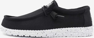 HEY DUDE Moccasins 'Wally Slub' in Black: front