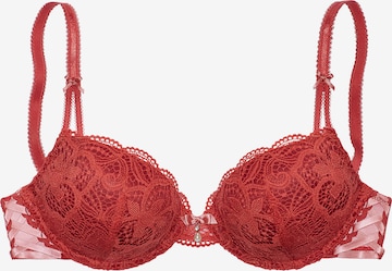 LASCANA Push-up Bra in Red: front