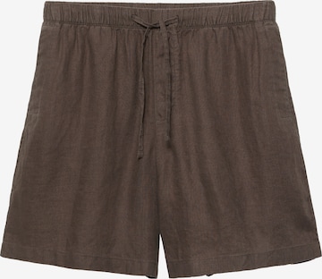 Pull&BearBaggy Hlače - smeđa boja: prednji dio