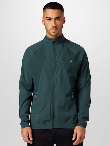 Superdry - Chaqueta de chándal en verde: frente