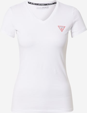 GUESS Тениска в бяло: отпред