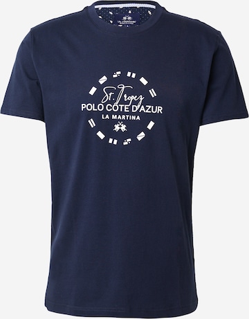 La Martina Koszulka w kolorze niebieski: przód