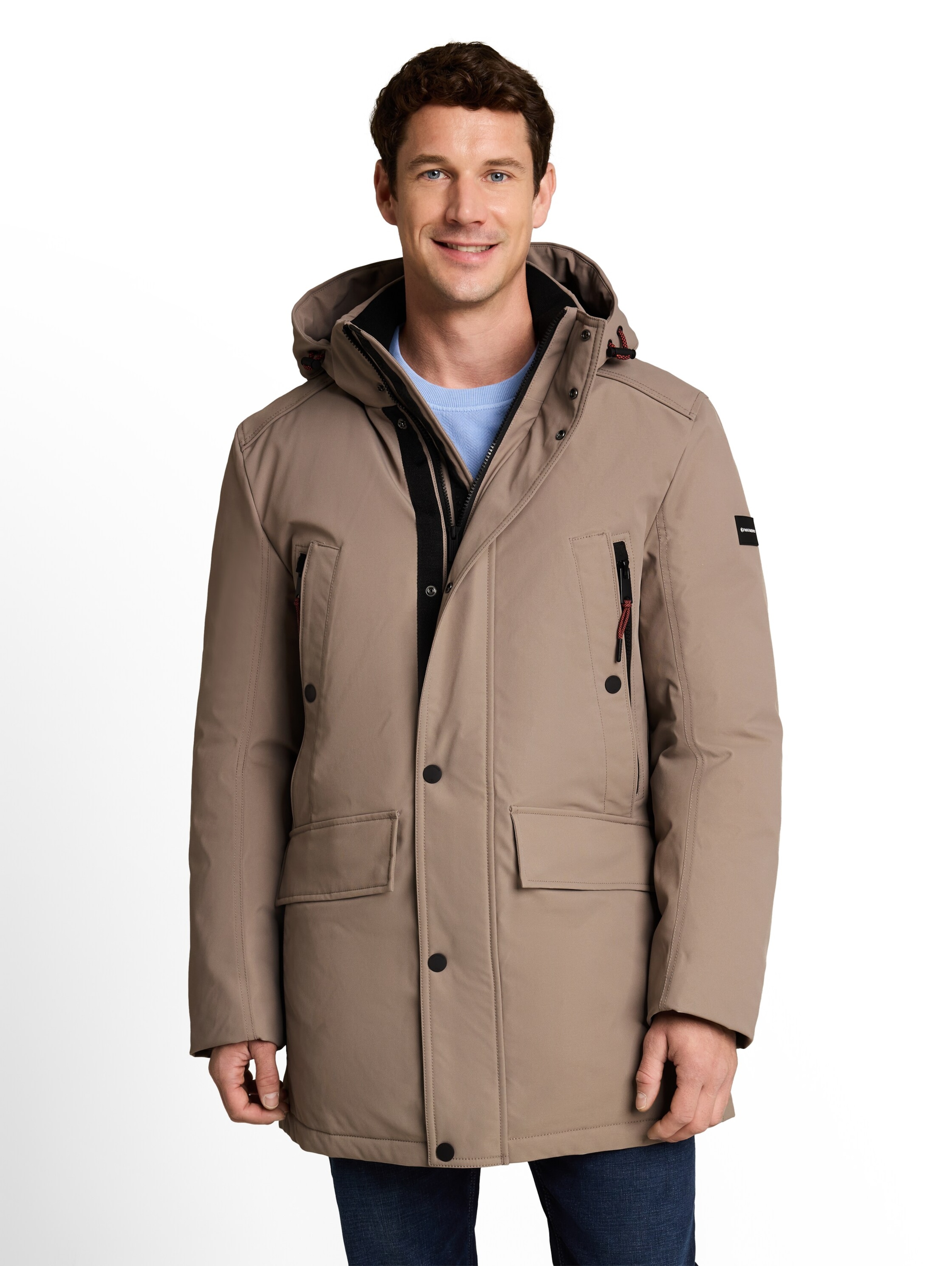 TOM TAILOR - Chaqueta funcional en marrón: frente