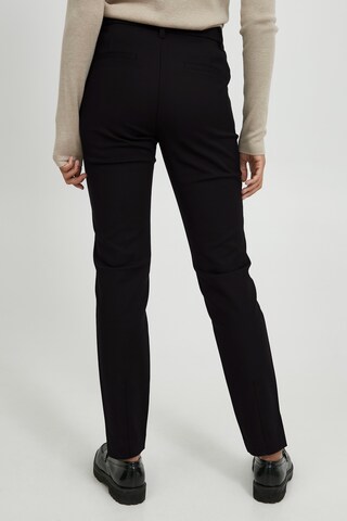 PULZ Jeans Regular Trousers 'Bindy HW' in Black