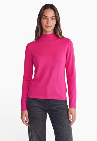 Street One Studio Langarm Pullover mit Turtle Neck in Pink: Vorderseite