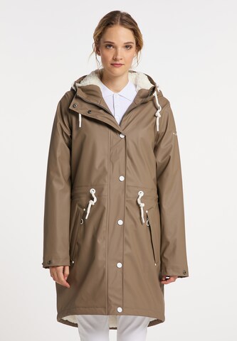 DreiMaster Maritim Between-Seasons Coat in Brown: front