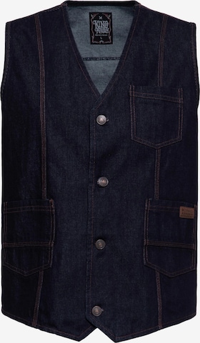 King Kerosin Vest in Blue: front