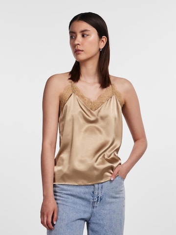 PIECES Top 'LUA' in Beige: front