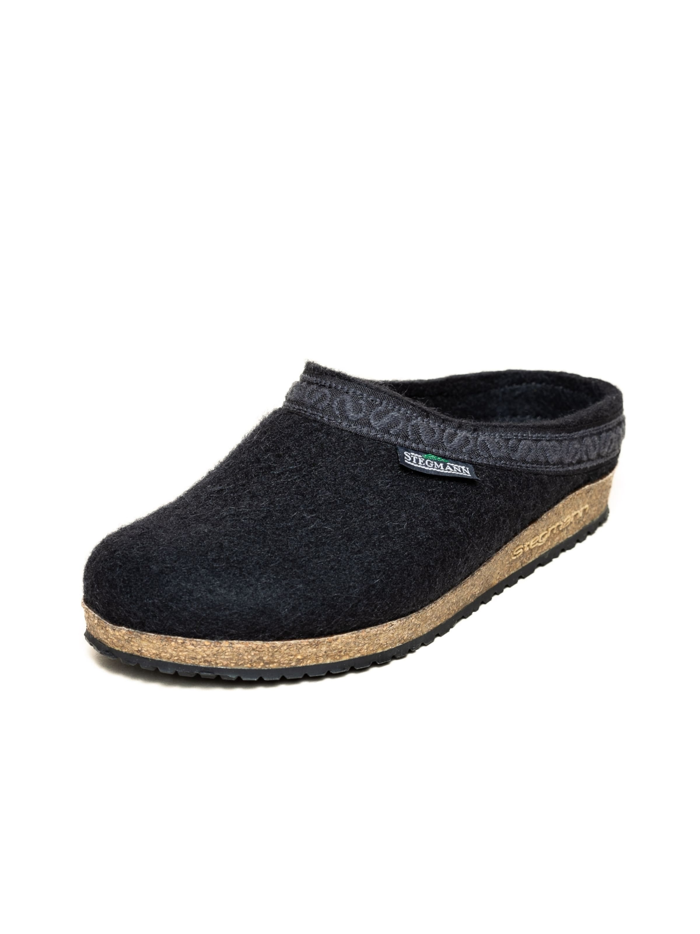 Stegmann Clogs 'Filzclogs Stegmann 108' in Black: front