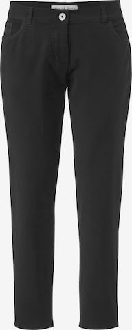 Coupe slim Pantalon Janet & Joyce en noir : devant