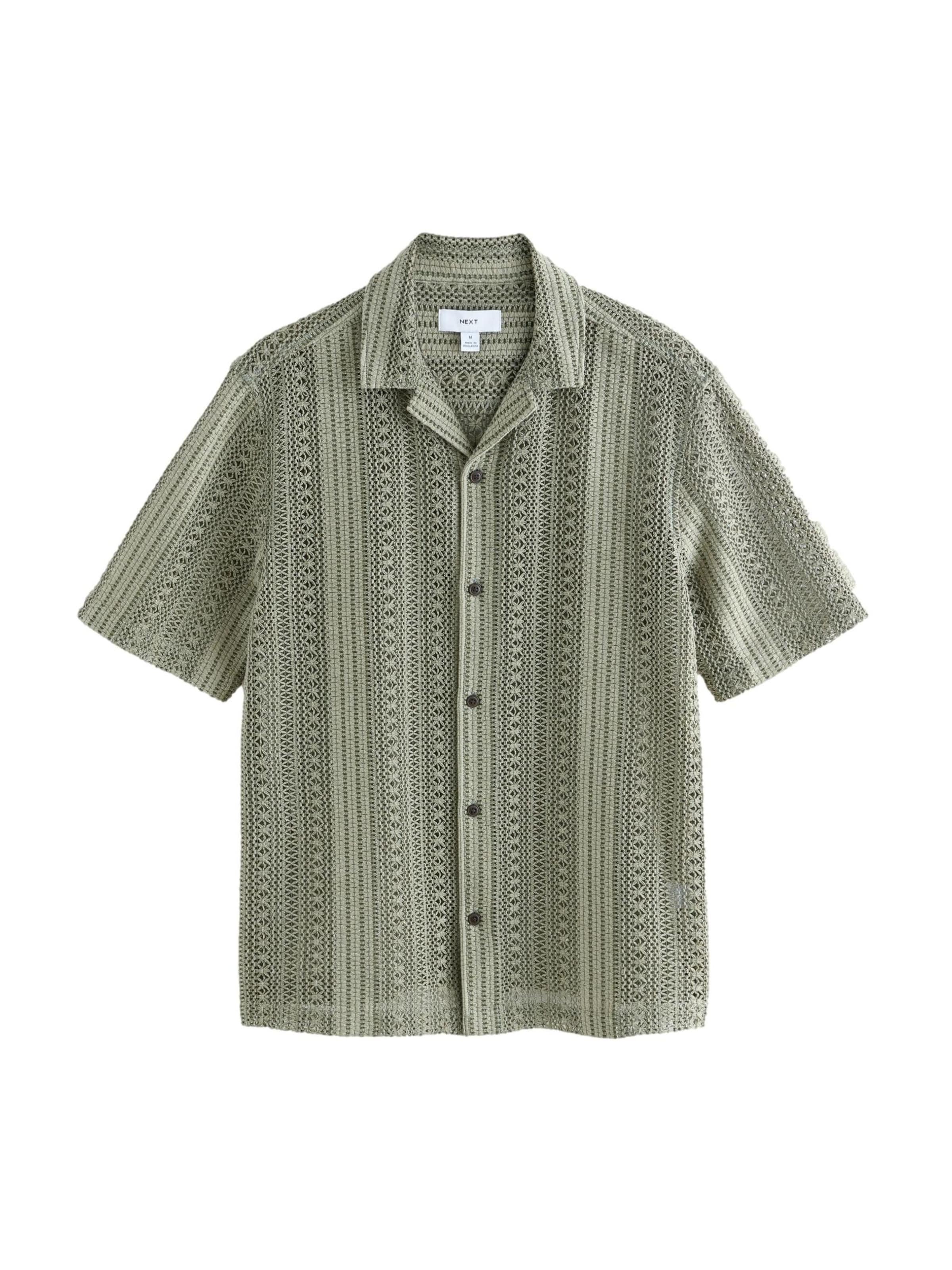 Next Regular fit Overhemd in Groen: voorkant