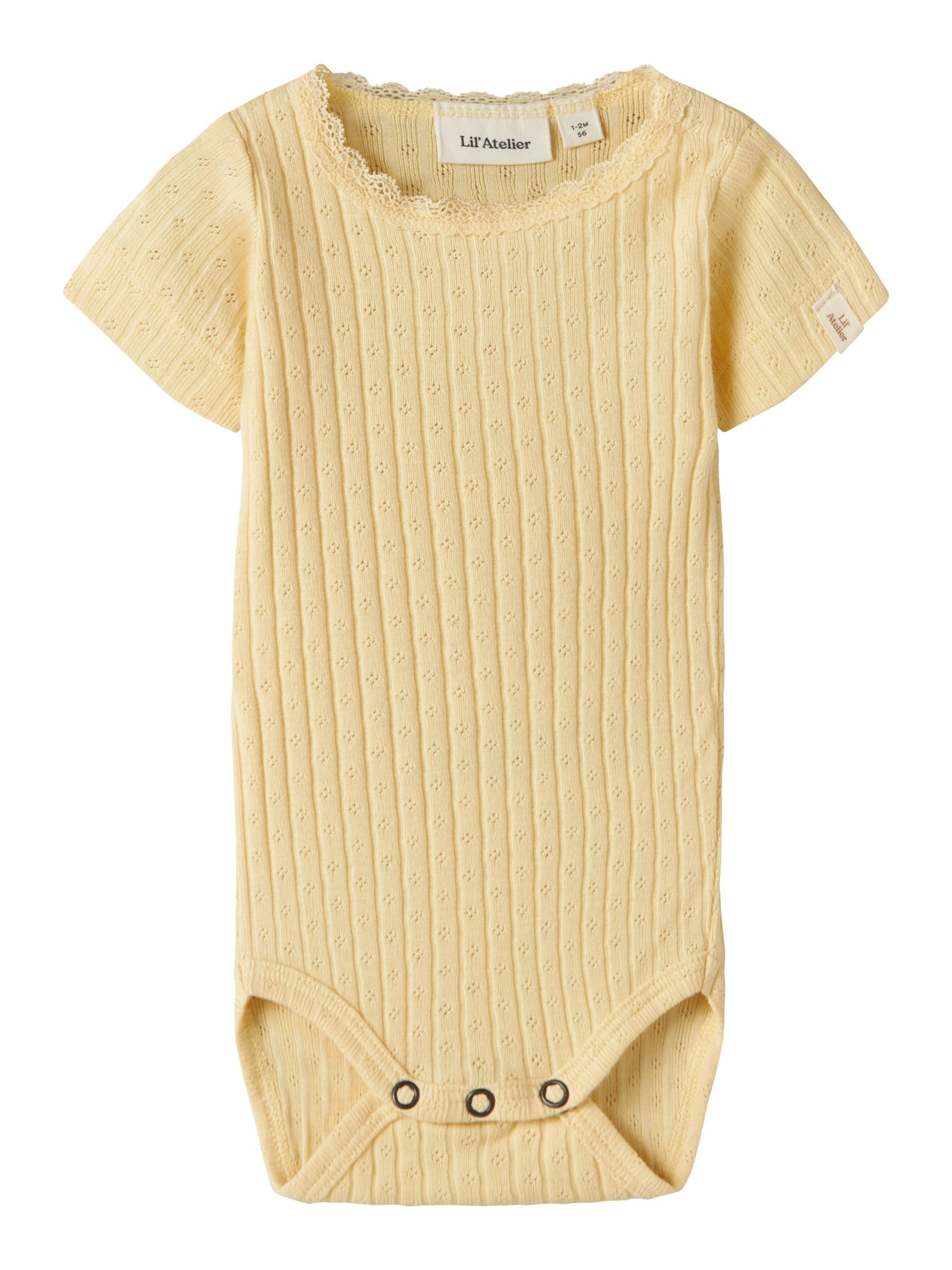 Lil'Atelier - Pijama entero/body en amarillo: frente