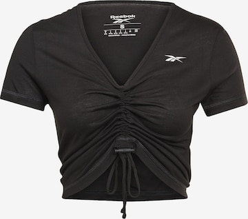 Reebok - Camisa funcionais em preto: frente