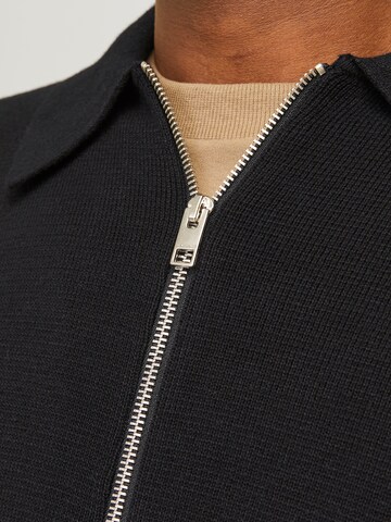 JACK & JONES Strickjacke 'JPRBLAmilano' in Schwarz
