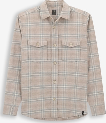 Boggi Milano Regular fit Button Up Shirt in Beige: front
