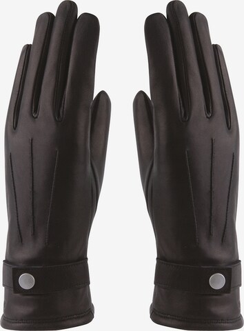 MJM Full Finger Gloves 'Sammi' in Black: front