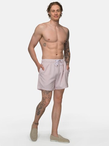 Shorts de bain 'Seersucker' Vercate en rose