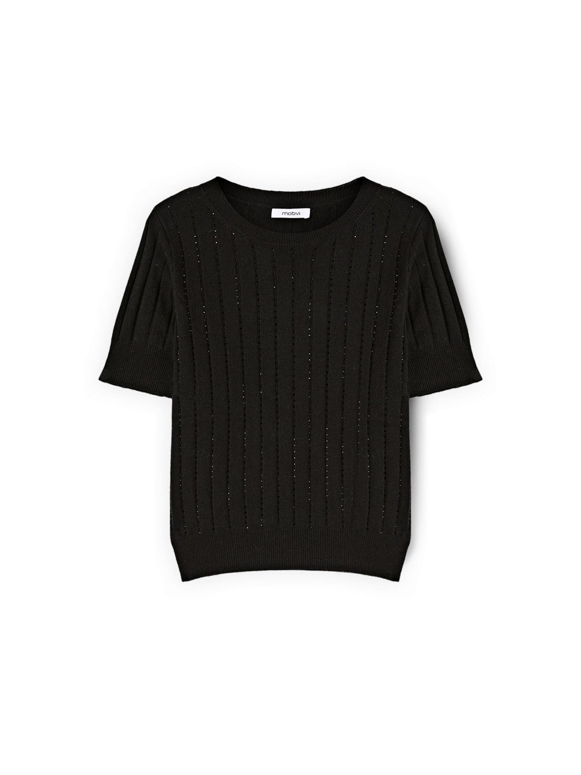 MOTIVI Top in Zwart: voorkant
