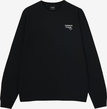 Pull&Bear Sweatshirt in Zwart: voorkant