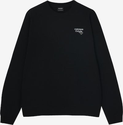 Pull&Bear Sweatshirt i svart / hvit, Produktvisning