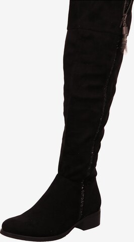 Laufsteg München Over the Knee Boots in Black: front