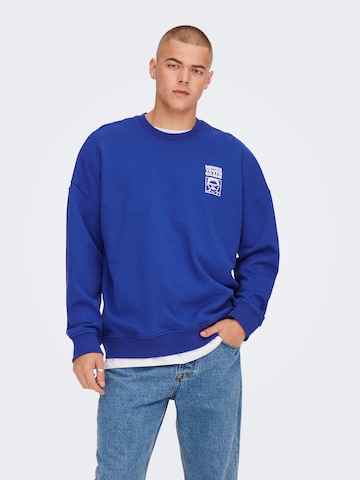 Only & Sons Sweatshirt 'Toby' i blå: forside
