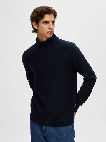 SELECTED HOMME Pullover 'AXEL' i blå: forside