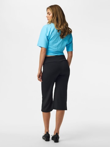 PIECES Wide leg Broek 'SOFIA ' in Zwart