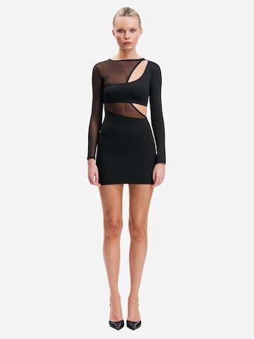 OW Collection Cocktailjurk in Zwart: voorkant