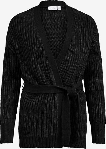 VILA Knit Cardigan in Black: front