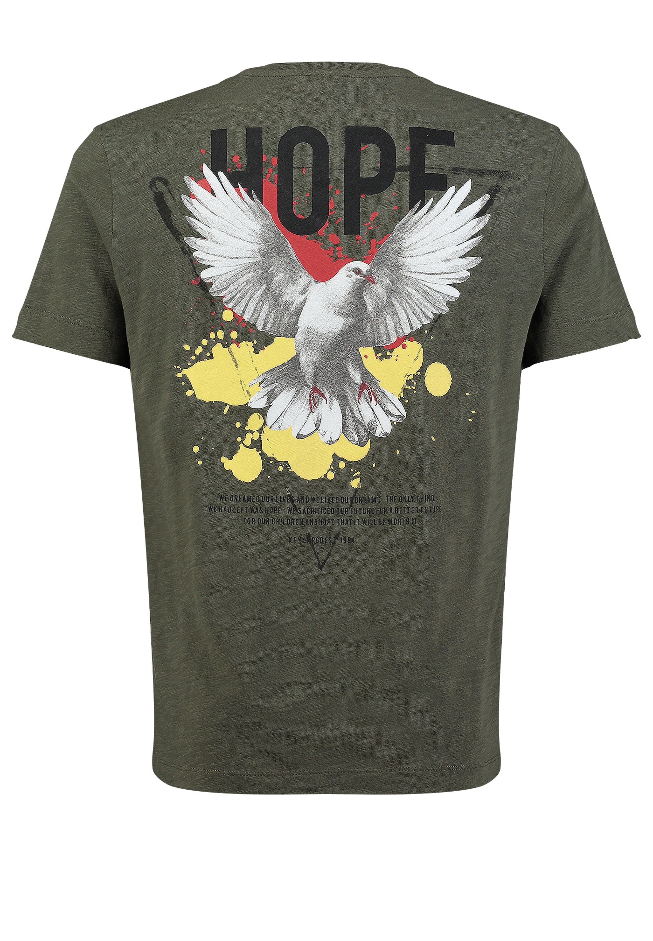 Key Largo Tričko 'Hope' – zelená