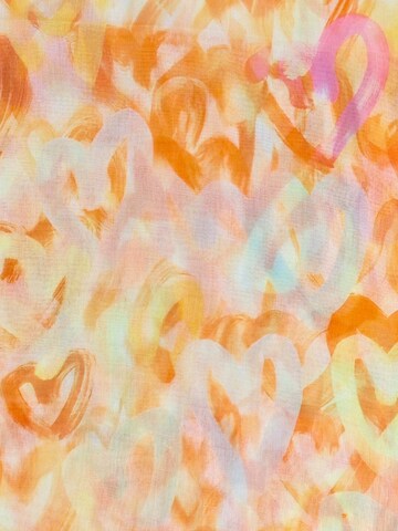 styleBREAKER Schlauchschal 'Loop mit Brushstroke Herz Muster'‌‌‌‌‌‌‌‌‌‌ in Orange